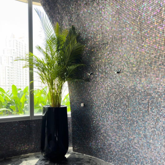 Areca Palm with large fiberglass planter